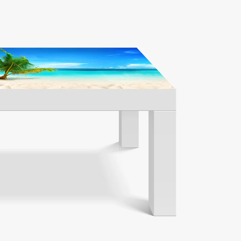 Tischaufkleber und Schreibtischaufkleber Malediven türkisstrand panorama