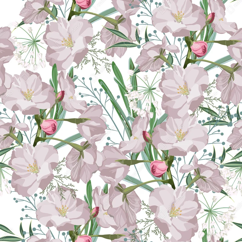 Poster zartes rosafarbenes blumenmuster • Poster bei Wallnifity® Poster zartes rosafarbenes blumenmuster • Poster bei Wallnifity®