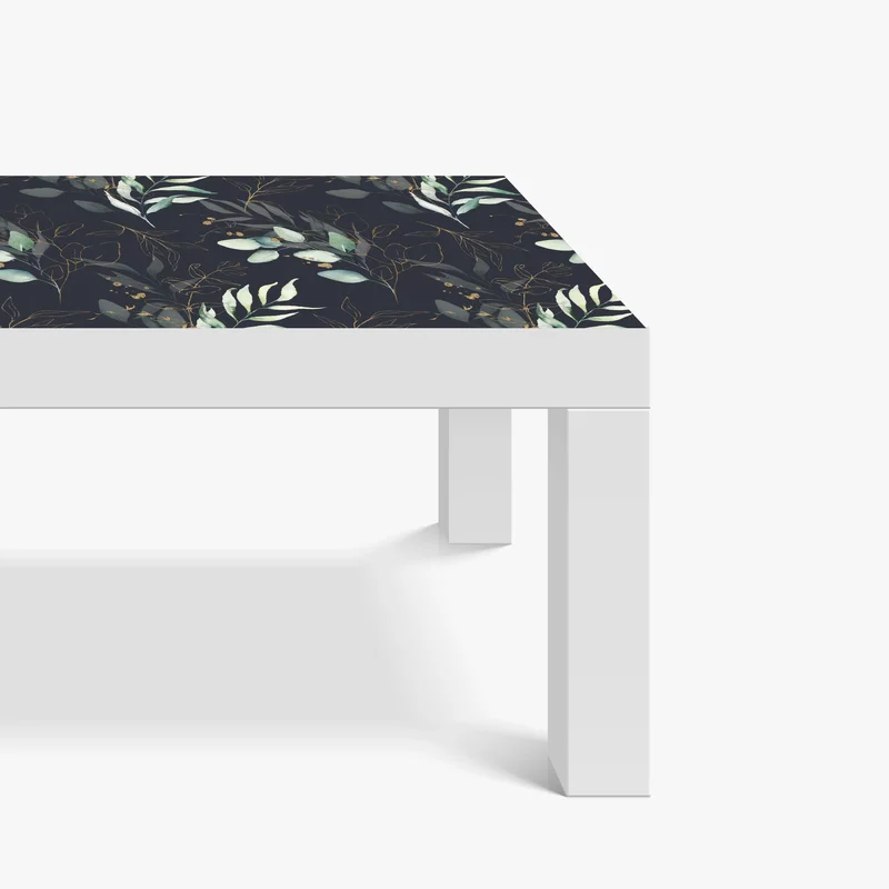 Tischaufkleber und Schreibtischaufkleber aquarell eukalyptusblätter auf dunklem hintergrund Tischaufkleber und Schreibtischaufkleber aquarell eukalyptusblätter auf dunklem hintergrund