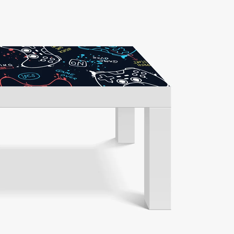 Tischaufkleber und Schreibtischaufkleber buntes gamepad-muster