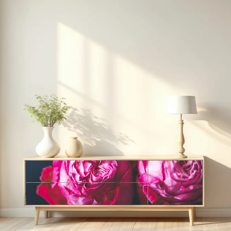 Repositionierbarer Aufkleber rosenbouquet makroaufnahme