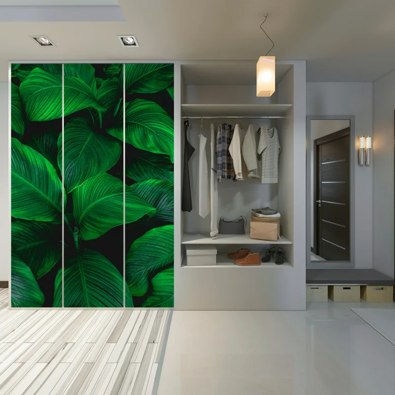 Schrankaufkleber üppige tropische blätter Schrankaufkleber üppige tropische blätter