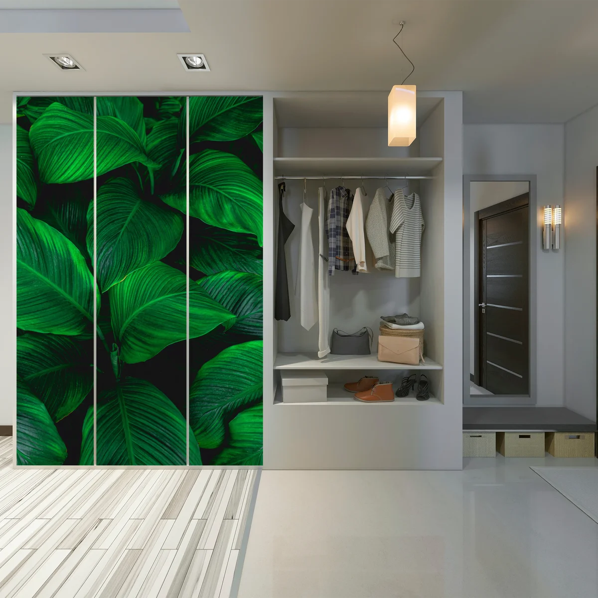 Schrankaufkleber üppige tropische blätter Schrankaufkleber üppige tropische blätter