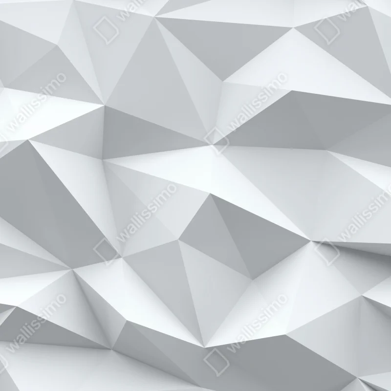 Kühlschrankaufkleber weißes dreidimensionales low-poly geometrisches muster Kühlschrankaufkleber weißes dreidimensionales low-poly geometrisches muster