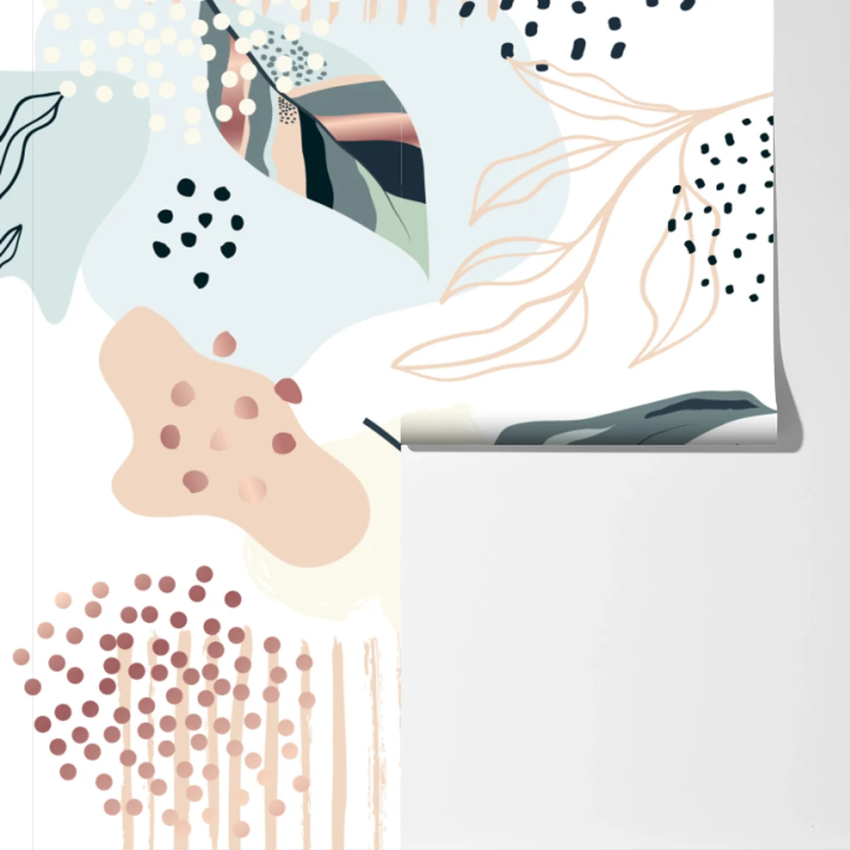 Fototapete pastellfarbenes botanisches abstraktes muster Fototapete pastellfarbenes botanisches abstraktes muster