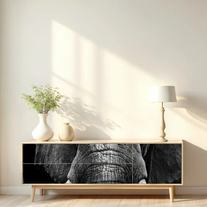 Repositionierbarer Aufkleber majestätisches elefantenporträt