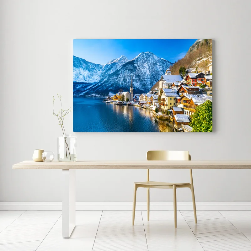 Leinwandbild winterruhe in Hallstatt — alpendorf am see Leinwandbild winterruhe in Hallstatt — alpendorf am see