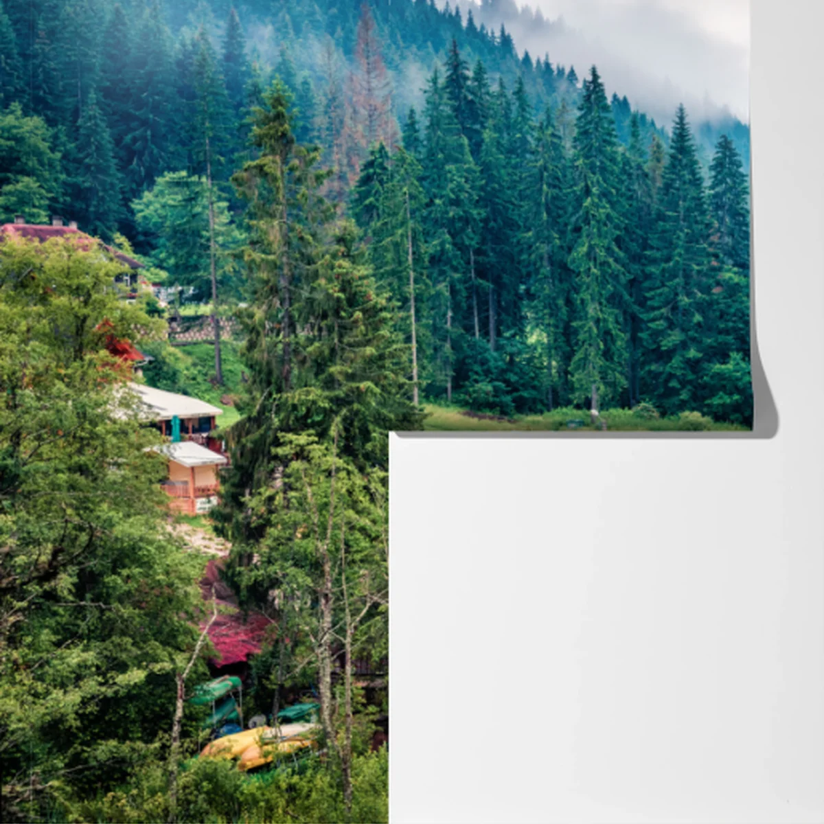 Fototapete nebliger morgen am Lacu Rosu Fototapete nebliger morgen am Lacu Rosu