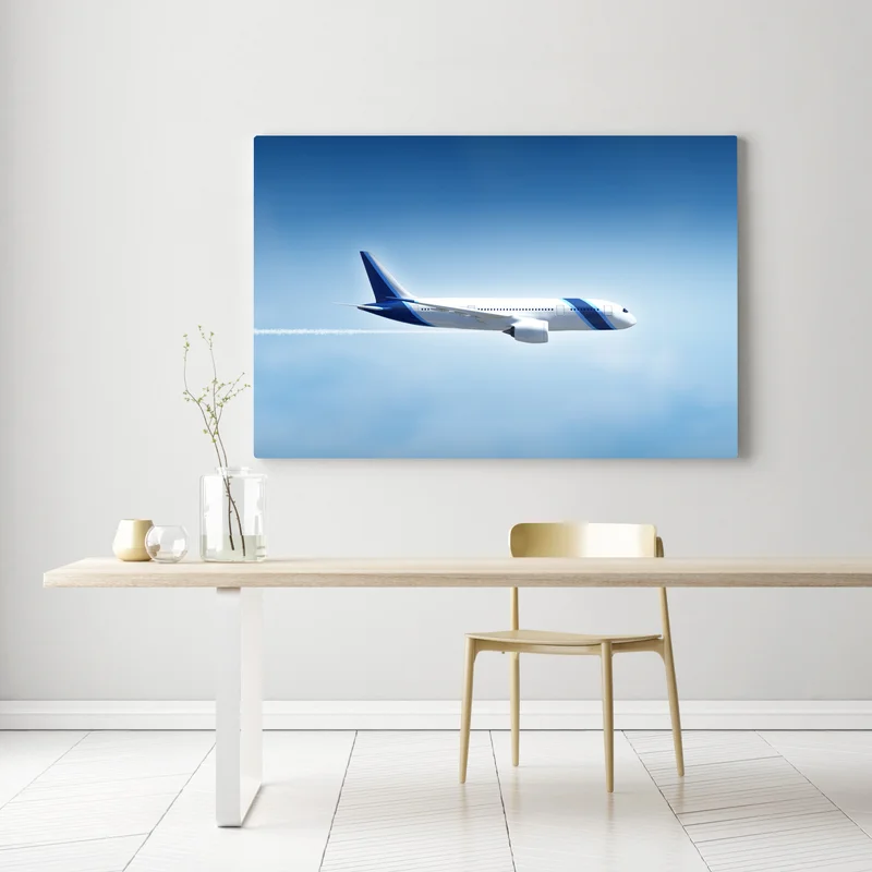 Leinwandbild jet im klaren blauen himmel Leinwandbild jet im klaren blauen himmel