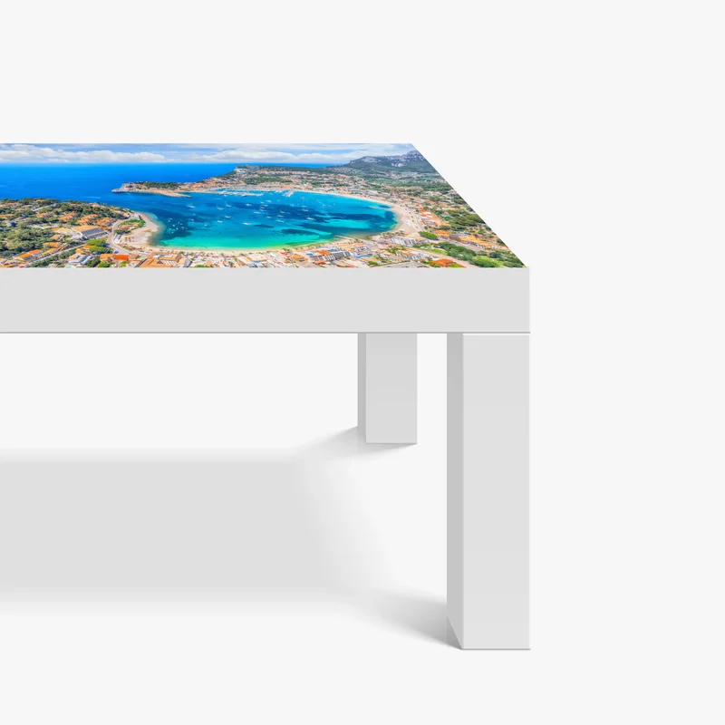 Tischaufkleber und Schreibtischaufkleber luftaufnahme der bucht von Port de Sóller