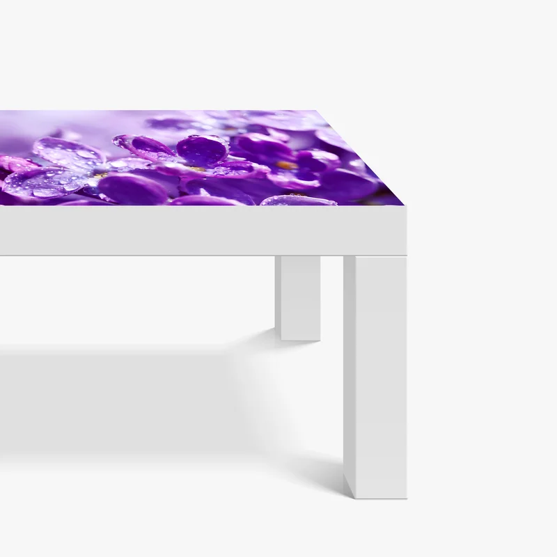 Tischaufkleber und Schreibtischaufkleber lila fliederblüte mit tau Tischaufkleber und Schreibtischaufkleber lila fliederblüte mit tau