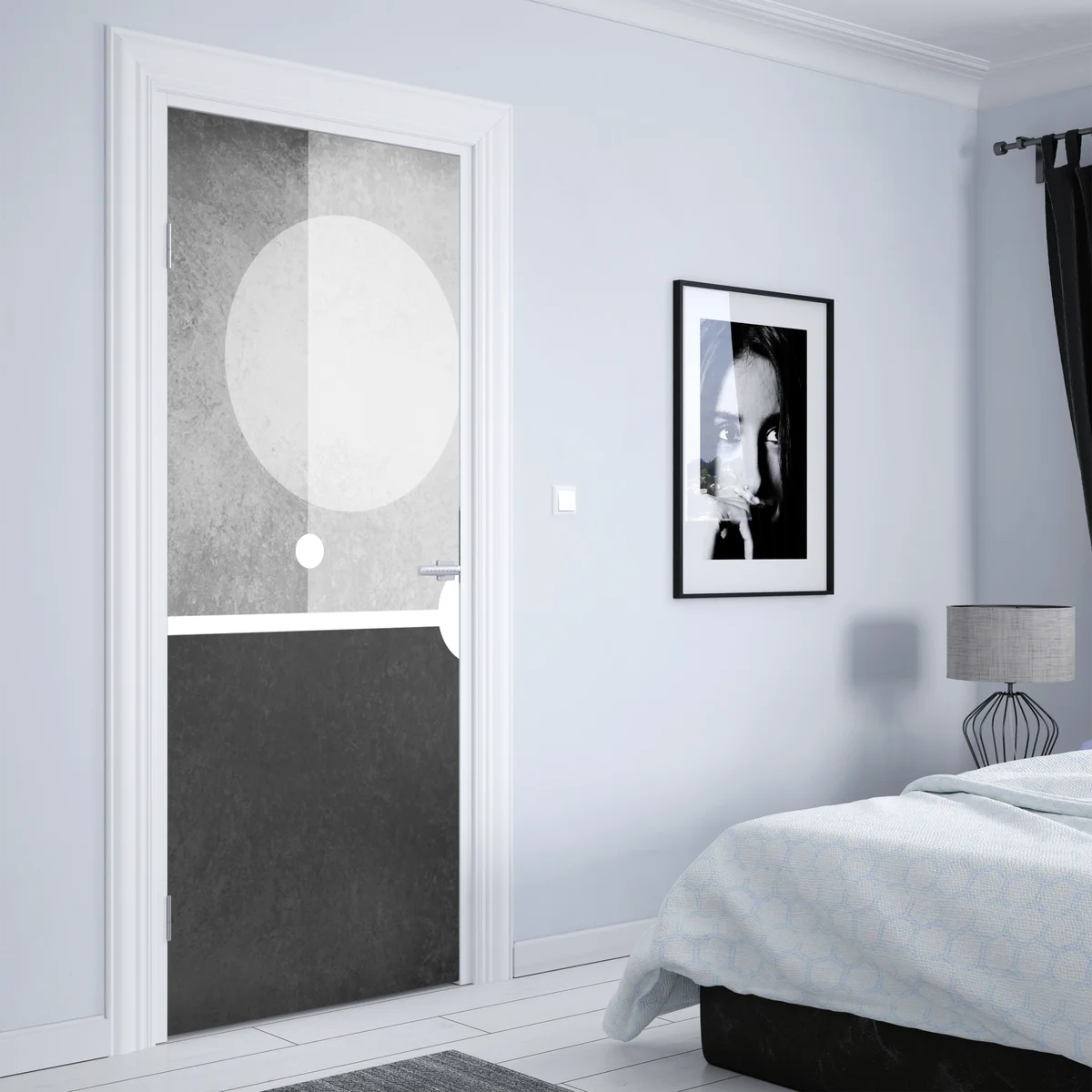 Türaufkleber minimalistische geometrische komposition Türaufkleber minimalistische geometrische komposition