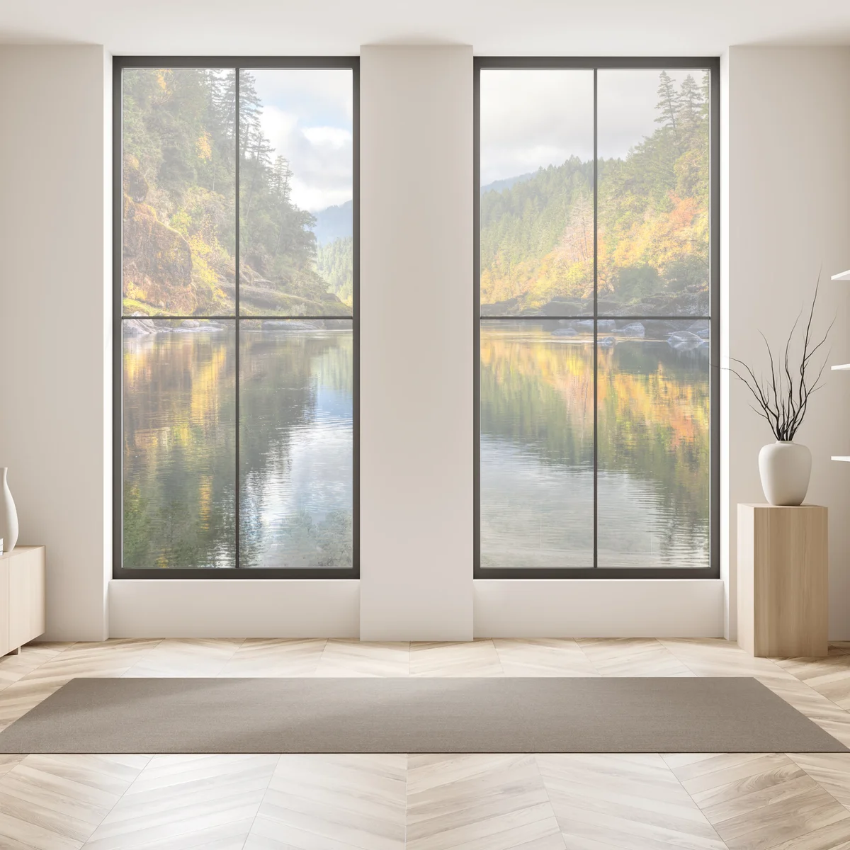 Fensteraufkleber Rogue River herbstliche spiegelungen Fensteraufkleber Rogue River herbstliche spiegelungen