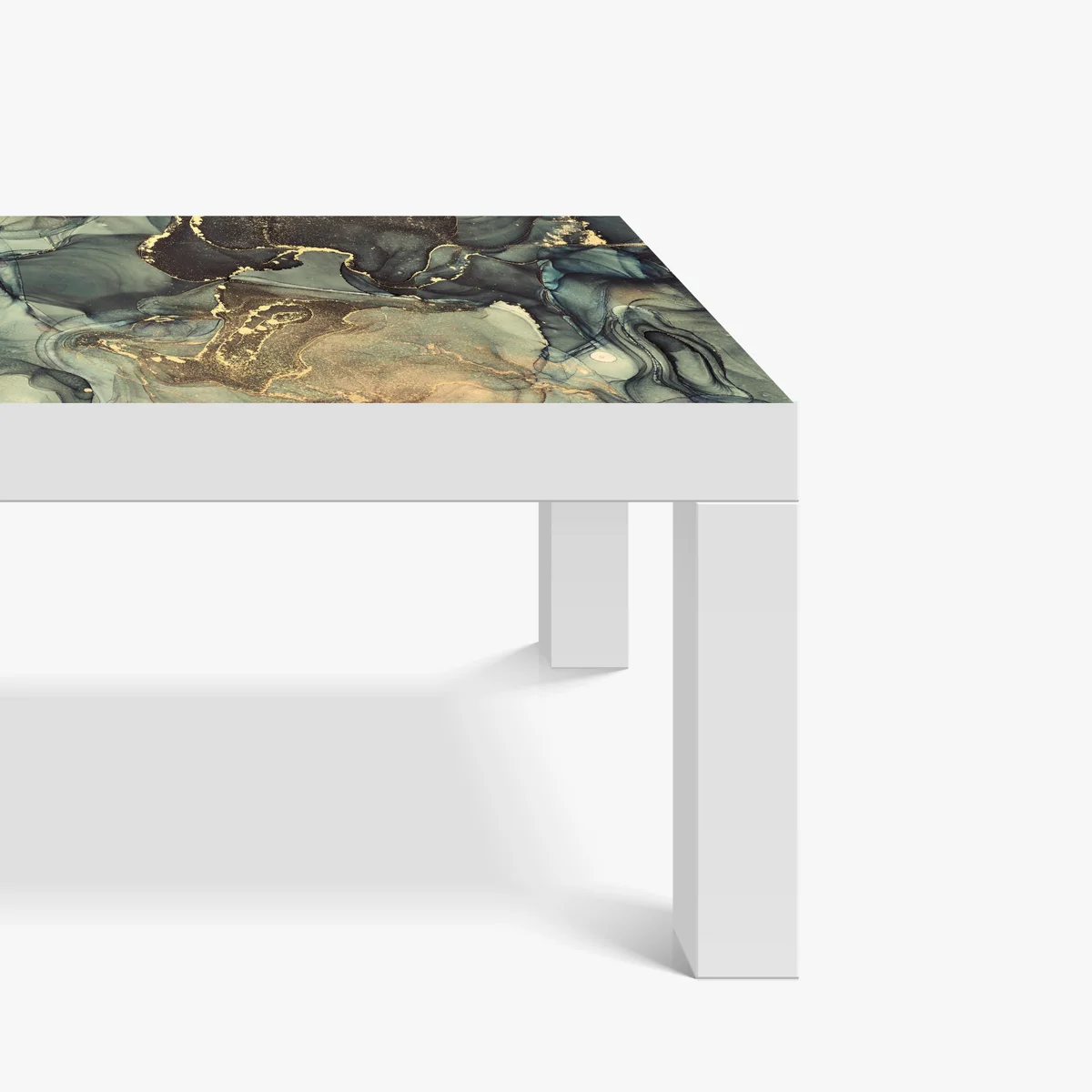 Tischaufkleber und Schreibtischaufkleber türkis und gold fließende abstraktion Tischaufkleber und Schreibtischaufkleber türkis und gold fließende abstraktion