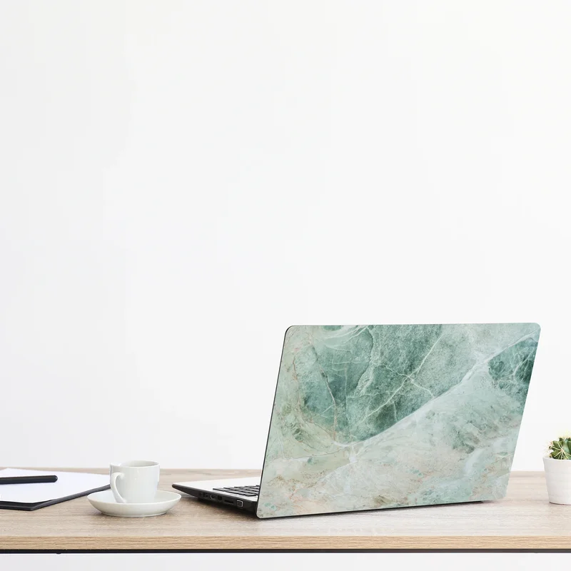 Laptop-Aufkleber grüne marmortextur abstrakt Laptop-Aufkleber grüne marmortextur abstrakt