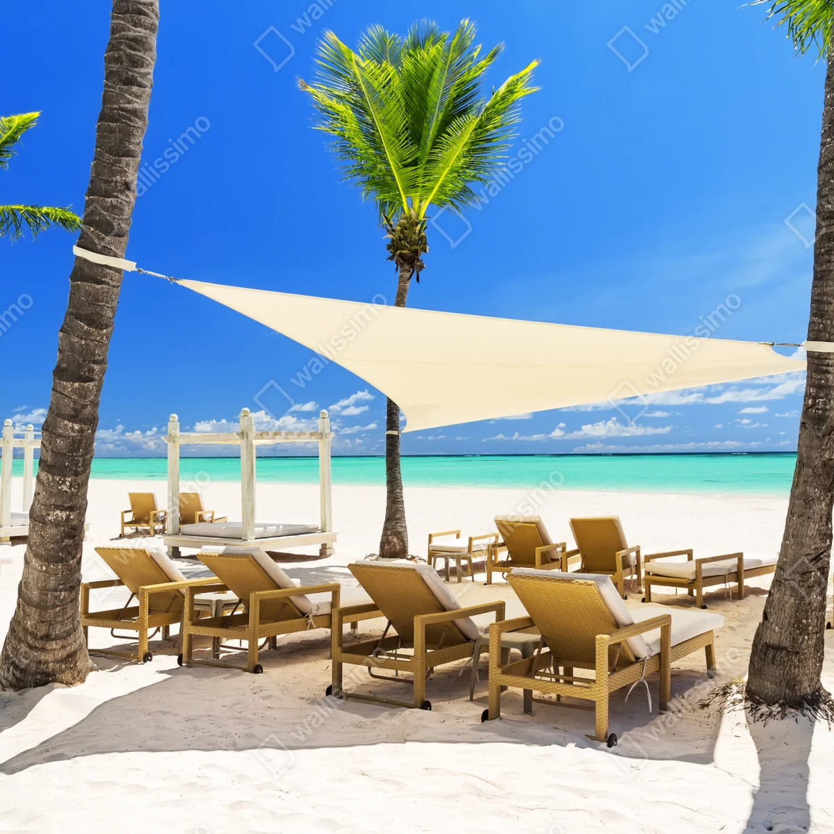 Fototapeta spokojna plaża w Cap Cana, Dominikana Fototapeta spokojna plaża w Cap Cana, Dominikana