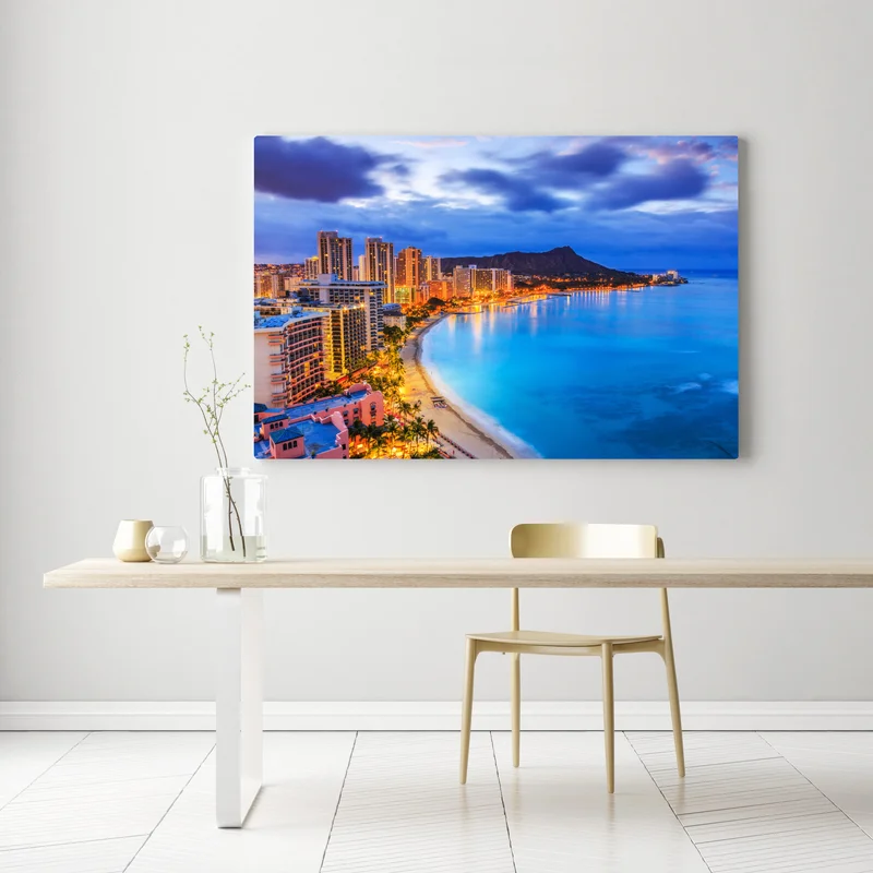 Leinwandbild Honolulu skyline bei dämmerung Leinwandbild Honolulu skyline bei dämmerung