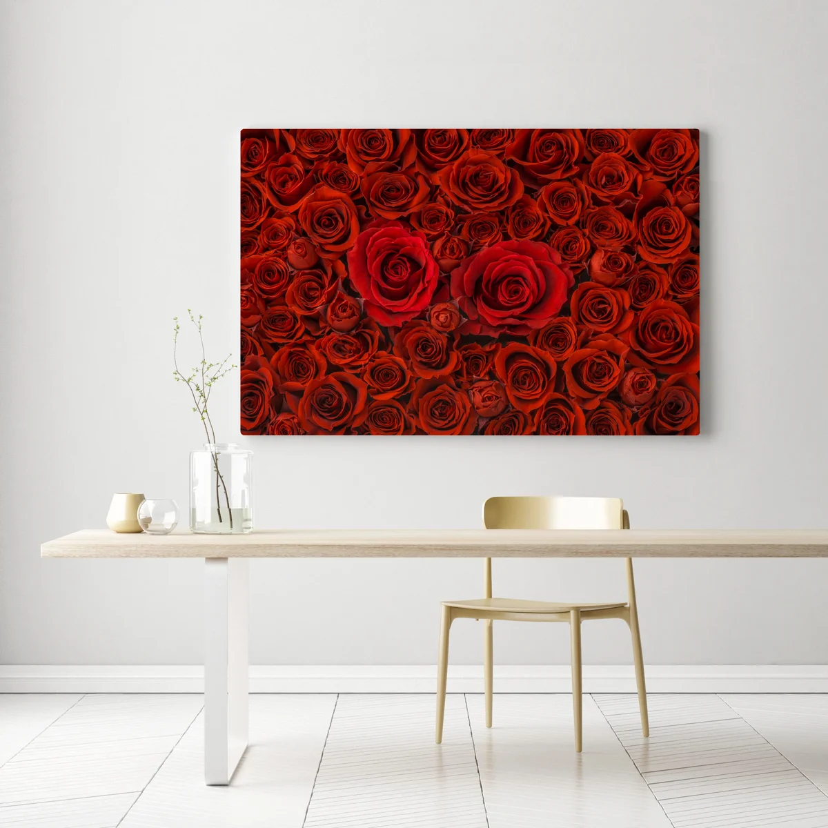 Leinwandbild prunkvolle collage roter rosen Leinwandbild prunkvolle collage roter rosen