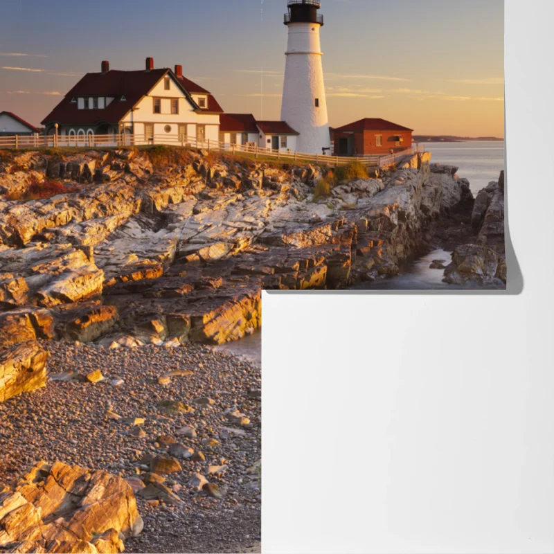 Fototapete Portland Head leuchtturm bei sonnenaufgang Fototapete Portland Head leuchtturm bei sonnenaufgang