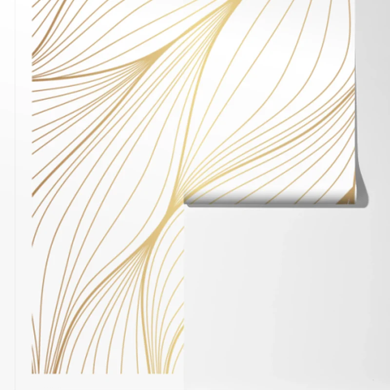 Fototapete goldene fließende linien abstraktes design Fototapete goldene fließende linien abstraktes design