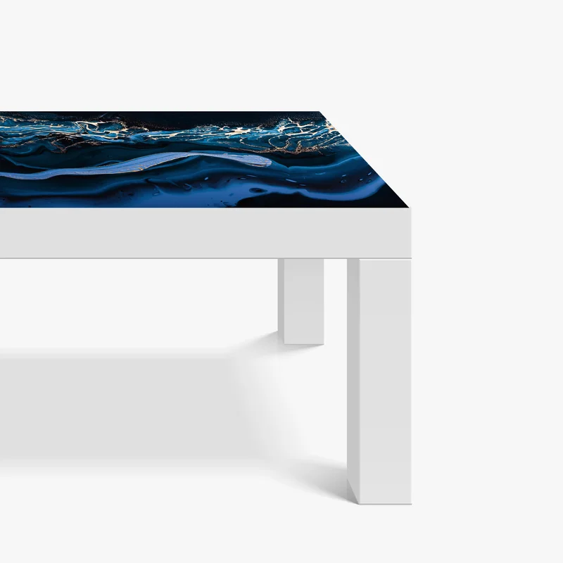 Tischaufkleber und Schreibtischaufkleber marineblaue und goldene abstraktion