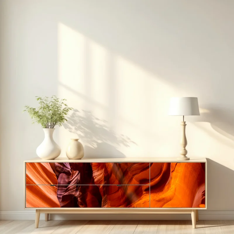 Repositionierbarer Aufkleber Antelope Canyon licht und geschwungene sandsteinformen Repositionierbarer Aufkleber Antelope Canyon licht und geschwungene sandsteinformen