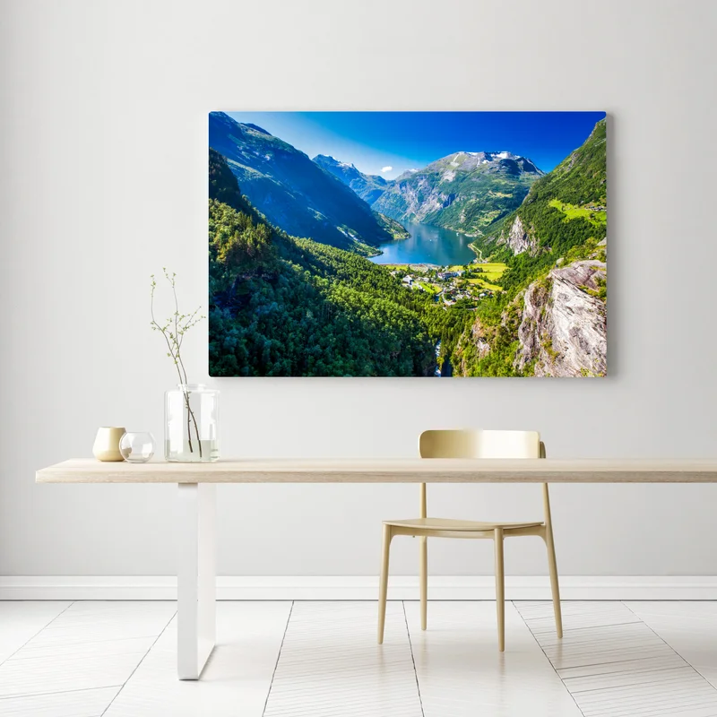 Leinwandbild Geirangerfjord bergpanorama Leinwandbild Geirangerfjord bergpanorama