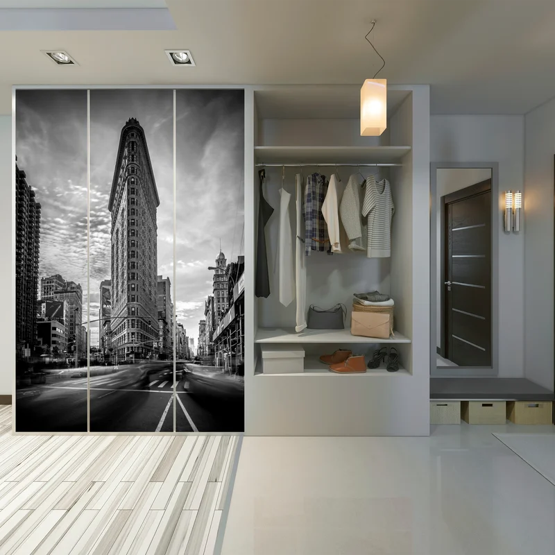 Schrankaufkleber Flatiron, New York — monochrome architektur