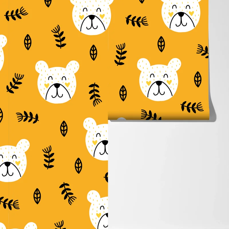 Fototapete verspieltes bärenmuster für kinderzimmer Fototapete verspieltes bärenmuster für kinderzimmer