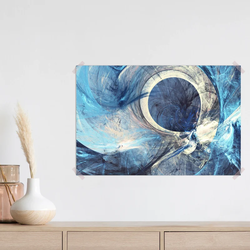 Poster blauer fraktalwirbel Poster blauer fraktalwirbel