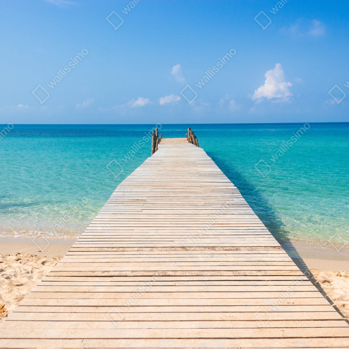 Poster hölzerner steg zum türkisfarbenen meer Poster hölzerner steg zum türkisfarbenen meer
