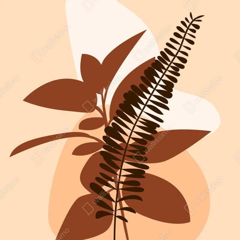 Poster erdige abstrakte blätter Poster erdige abstrakte blätter