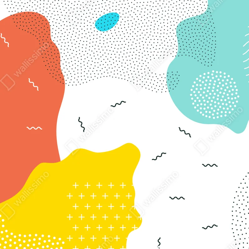 Leinwandbild verspielte abstrakte formen in lebendigen farben Leinwandbild verspielte abstrakte formen in lebendigen farben