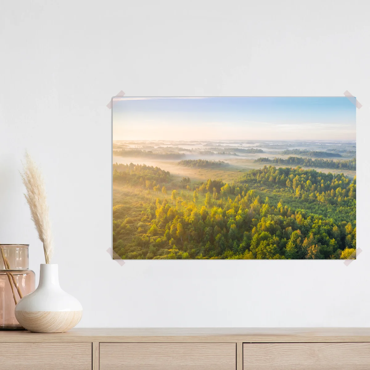 Poster nebliger morgen im sumpf von Zvanets Poster nebliger morgen im sumpf von Zvanets