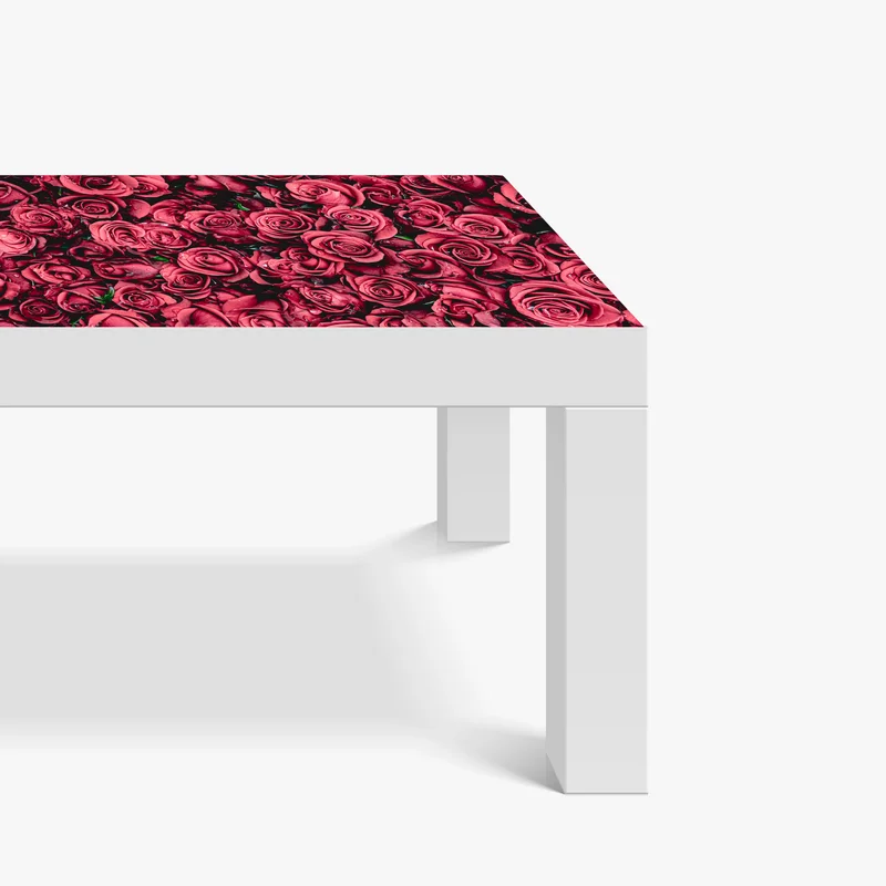 Tischaufkleber und Schreibtischaufkleber pralle rote rosen wandbild
