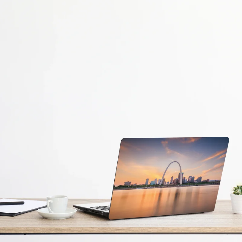 Laptop-Aufkleber St. Louis skyline bei dämmerung Laptop-Aufkleber St. Louis skyline bei dämmerung