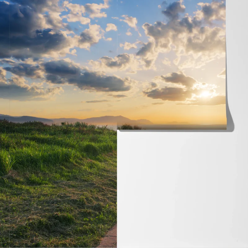 Fototapete weg zum meer bei sonnenaufgang Fototapete weg zum meer bei sonnenaufgang