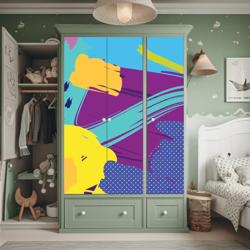 Schrankaufkleber lebendige abstrakte pop-art komposition