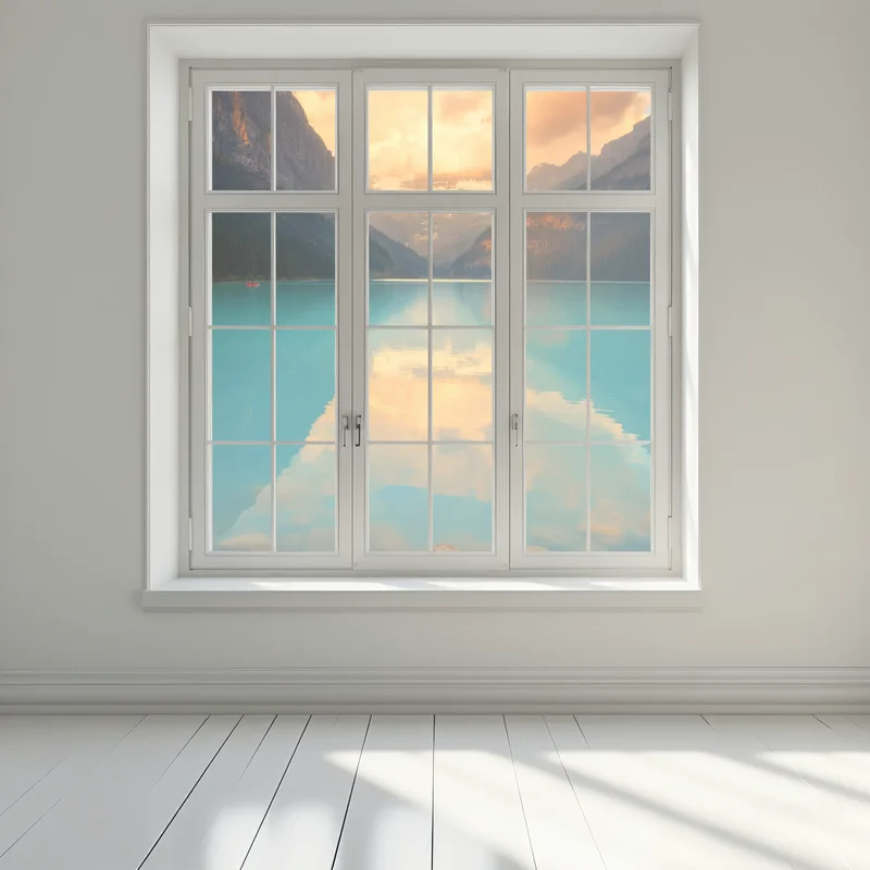 Fensteraufkleber sonnenaufgang über Lake Louise, Banff