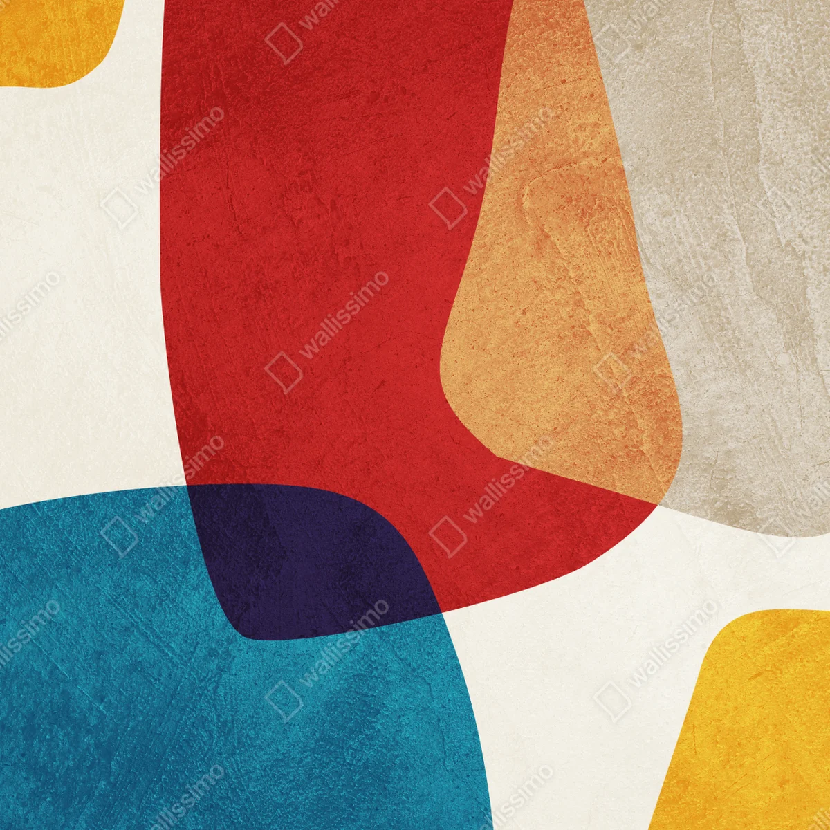 Poster fette abstrakte formen im retrostil • Poster bei Wallnifity® Poster fette abstrakte formen im retrostil • Poster bei Wallnifity®