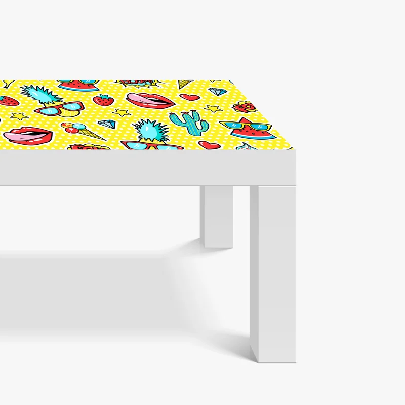 Tischaufkleber und Schreibtischaufkleber buntes pop-art aufklebermuster Tischaufkleber und Schreibtischaufkleber buntes pop-art aufklebermuster