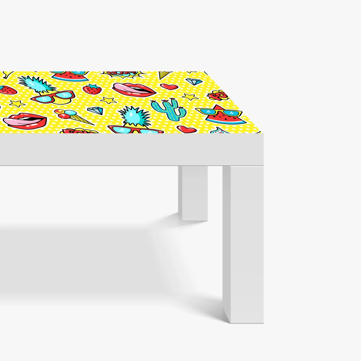 Tischaufkleber und Schreibtischaufkleber buntes pop-art aufklebermuster Tischaufkleber und Schreibtischaufkleber buntes pop-art aufklebermuster