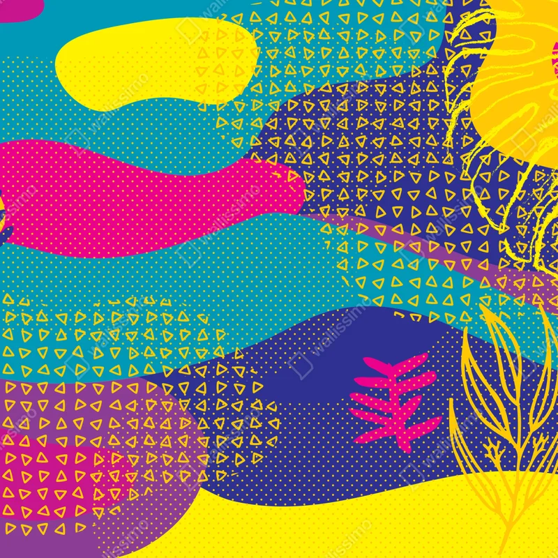 Türaufkleber lebhaftes abstraktes tropenmuster Türaufkleber lebhaftes abstraktes tropenmuster