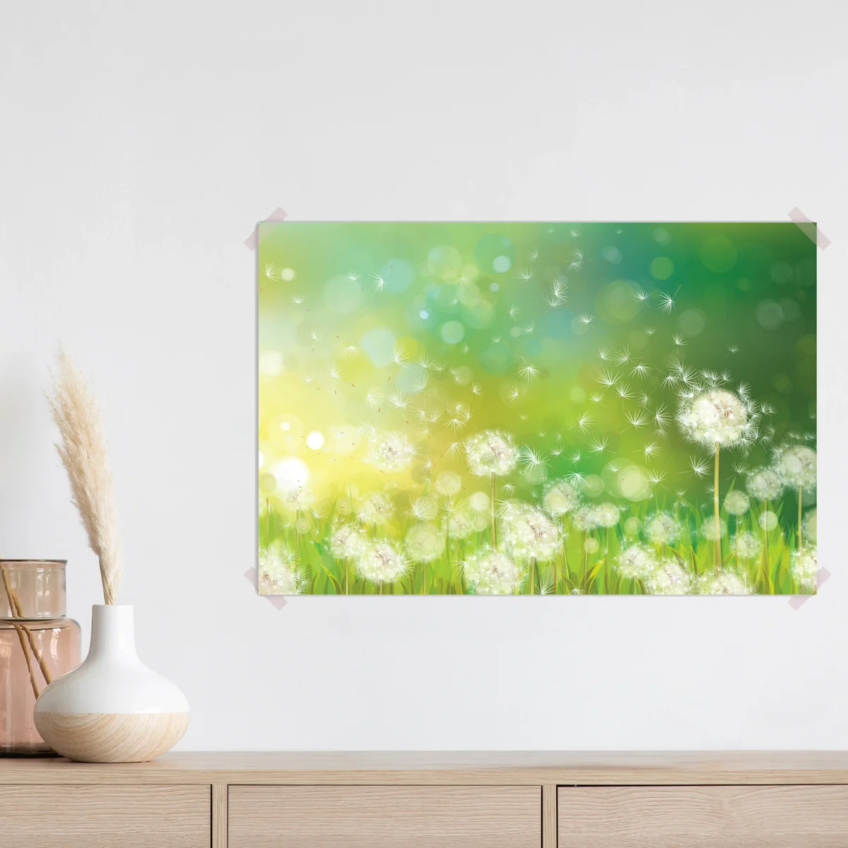 Poster frühlingswiese mit löwenzahn Poster frühlingswiese mit löwenzahn