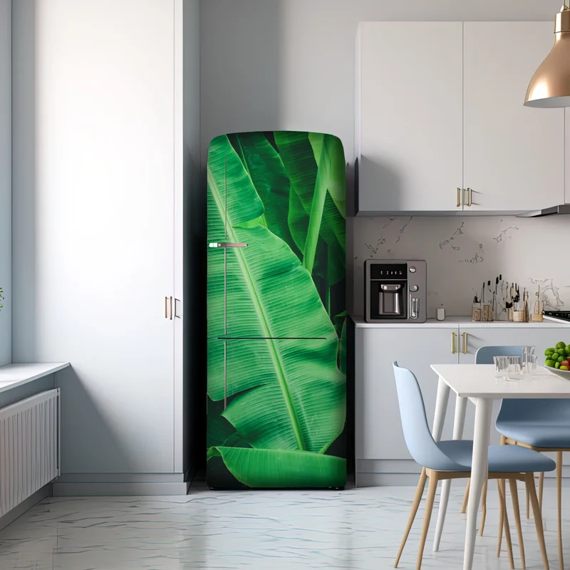 Kühlschrankaufkleber tropische bananenblätter