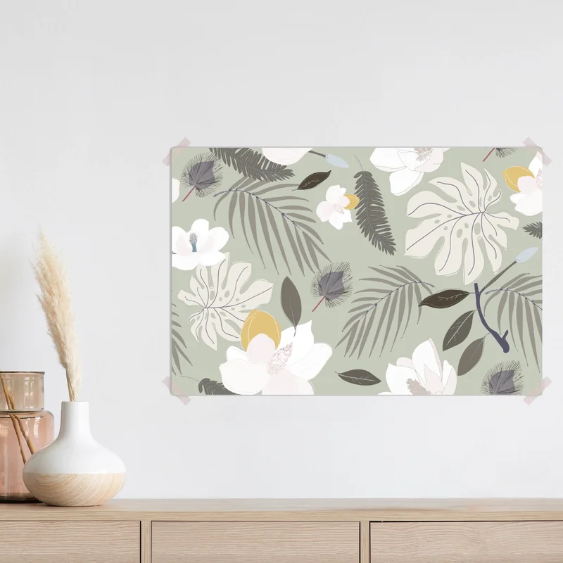 Poster zartes pastell botanikmuster Poster zartes pastell botanikmuster