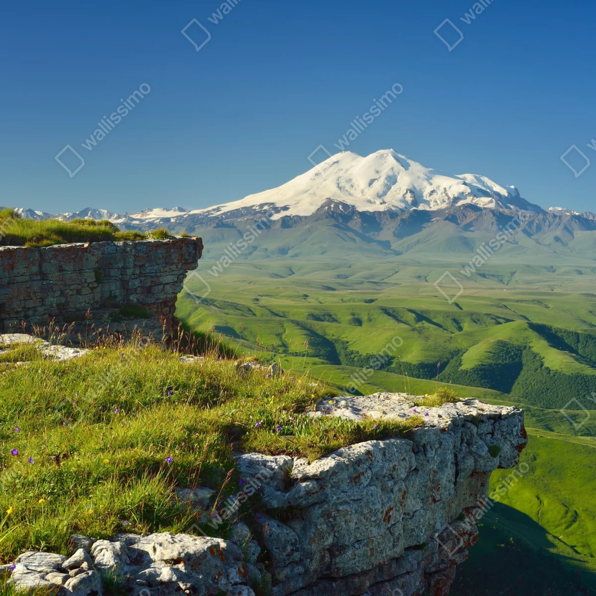 Fensteraufkleber majestätischer Elbrus am morgen Fensteraufkleber majestätischer Elbrus am morgen