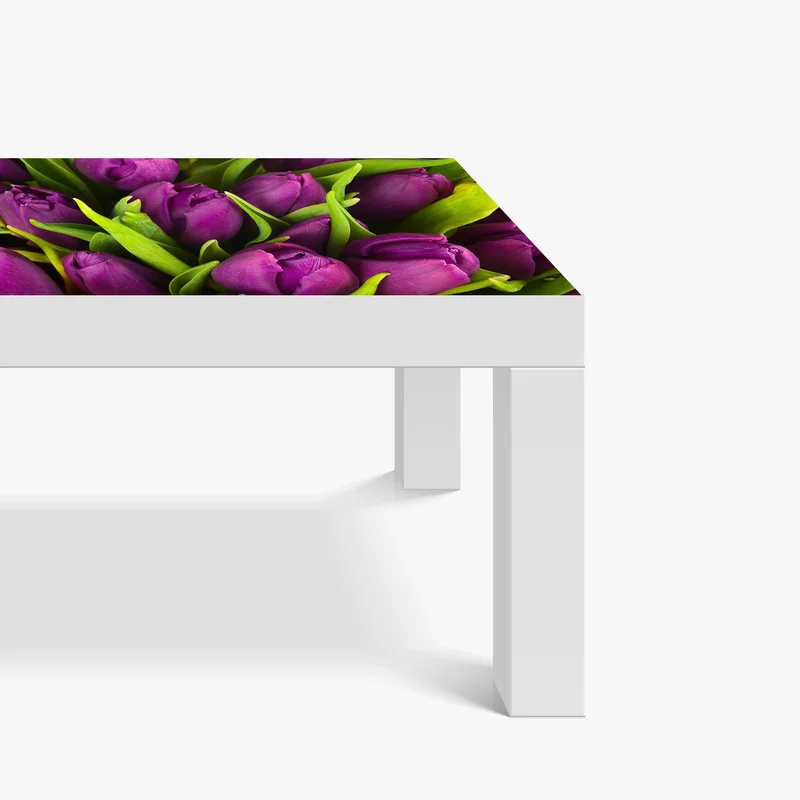 Tischaufkleber und Schreibtischaufkleber lila tulpen im bukett