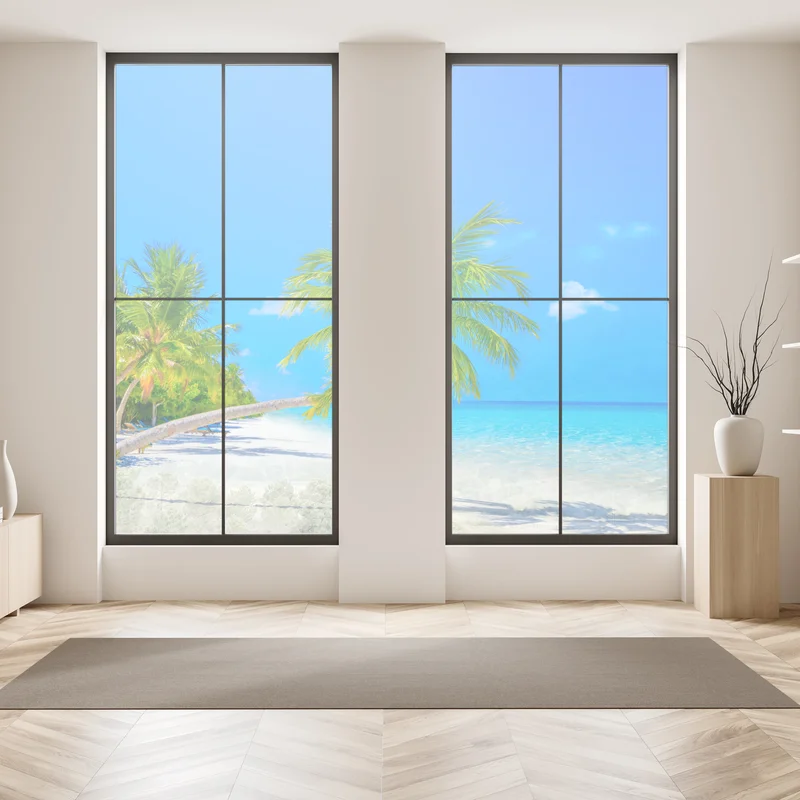 Fensteraufkleber traumhafte strandlandschaft auf den Malediven