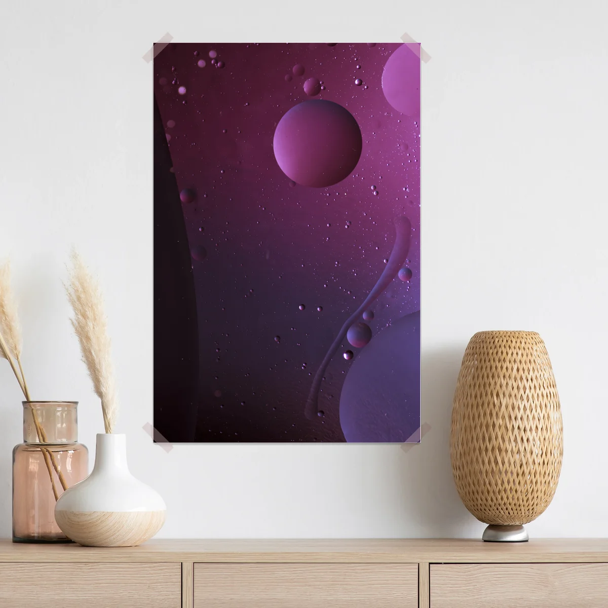 Poster violette kosmische sphären abstrakte kunst Poster violette kosmische sphären abstrakte kunst